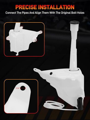 8531504050 Windshield Washer Reservoir with Cap Without Sensor Hole in Bottom Compatible with Toyota Tacoma 1998-2004, Washer Tank Replaces# TO1288181 TO1288182 85315-04050 in Kuwait