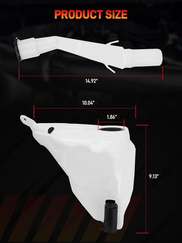 8531504050 Windshield Washer Reservoir with Cap Without Sensor Hole in Bottom Compatible with Toyota Tacoma 1998-2004, Washer Tank Replaces# TO1288181 TO1288182 85315-04050 in Kuwait