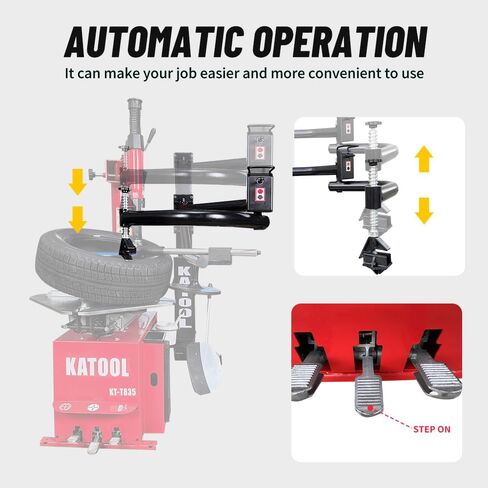 KT-T835 Tire Changer Machine 26 Inch Turntable with Bead Blaster 2.0HP Motor 110V Double Arm Wheel Changer Heavy Duty Tire Machine Equipment in Kuwait