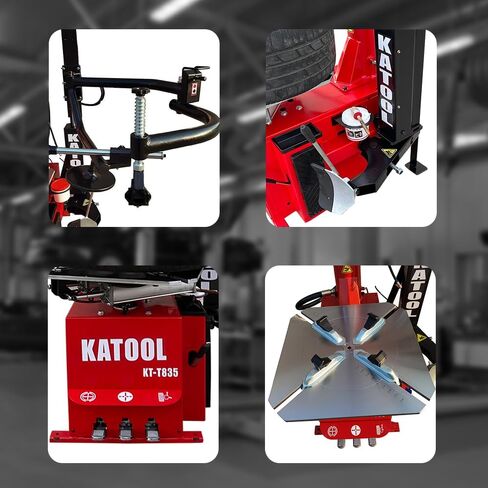 KT-T835 Tire Changer Machine 26 Inch Turntable with Bead Blaster 2.0HP Motor 110V Double Arm Wheel Changer Heavy Duty Tire Machine Equipment in Kuwait