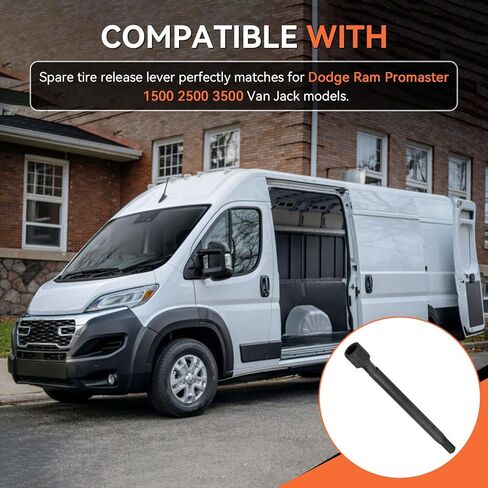 شريط تحرير الإطارات الاحتياطية متوافق مع دودج رام بروماستر 1500 2500 3500 فان جاك، أداة شريط تحرير العجلة الاحتياطية لتأمين وإطلاق الإطار الاحتياطي، أسود (قطعة واحدة) in Kuwait