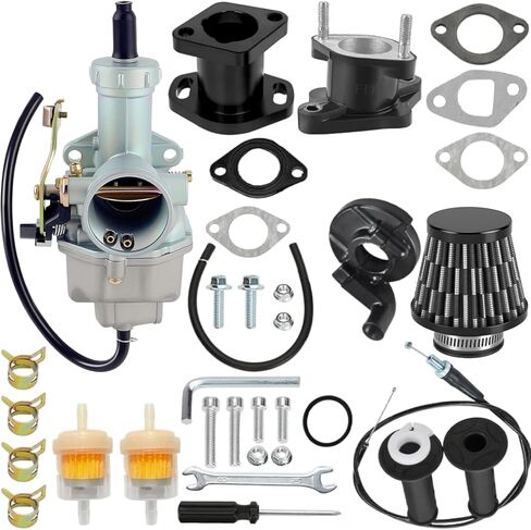 PZ27 27mm Carburetor Compatible with 250cc 200cc 150cc ATV Go Kart Dirt Bike Carb Fits for TaoTao Coolster CG XR100 Predator Coleman CT200U KT196 Baja Mini Bike Go Kart Parts with Air Filter (Black) in Kuwait