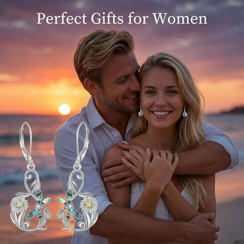 Hummingbird/Butterfly/Dragonfly Earrings Sterling Silver Flower Daisy Dangle Earrings Hummingbird Jewelry Gifts for Women in Saudi Arabia