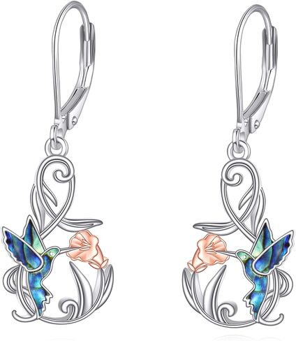 Hummingbird/Butterfly/Dragonfly Earrings Sterling Silver Flower Daisy Dangle Earrings Hummingbird Jewelry Gifts for Women in Saudi Arabia