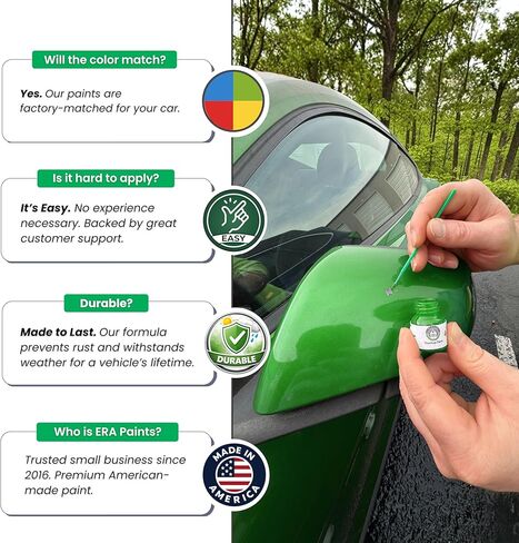 ERA Paints - WA130H/GXD - Sharkskin Metallic for BUICK Exact OEM Color Match Automotive Touch Up Paint for Cars - Scratch & Chip Repair for Metal & Plastic - Premium Kit - Made in USA in Kuwait