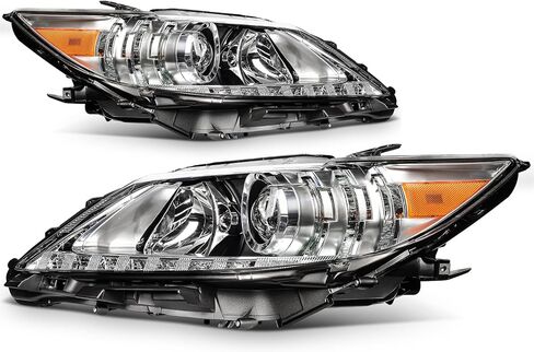 زوج من مجموعة مصابيح أمامية مناسبة لـ 2013-2015 لـ ES350 ES300h استبدال عاكس كهرماني أسود 8110633B30 8110533B30 in Kuwait