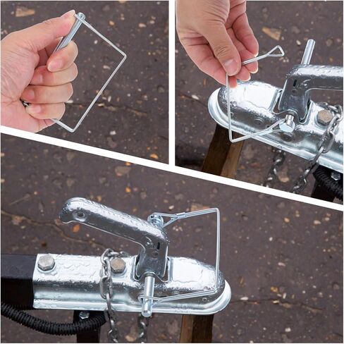 20PCS Trailer Coupler Pin, 5/16x4 Inch Shaft Locking Pins, Heavy Duty Square Hitch Lock Pin, Quick Release Trailer Safety Coupler Pins, Hitch Locking Pins for Mower Trailers Wagons Hitches in Kuwait