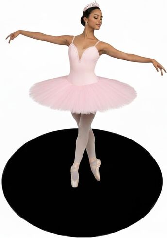 Marley Dance Floor - Non-Slip 2.8x2.8 feet Round Vinyl Portable Dance Floor Mat, 2mm Thick Smooth Flooring for Ballet, Jazz and Tap - Ballet Floor for Home, Studio and Outdoor in Saudi Arabia