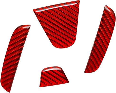 SUNJIKA Compatible with Carbon Fiber Car Trunk Rear Tailgate Trim Sticker Car Back Badge Decal Accessory for Honda Accord 2018 2019 2020 2021 2022 2023 2024 4PCS (Red) in Saudi Arabia