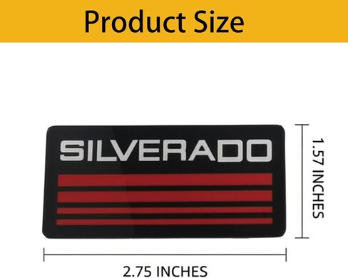 4 PCS Cab Emblem Badge Side Roof Pillar Decal Plate Compatible with Chevy Silverado 88-98 90 91 Suburban Tahoe (White/Yellow/Red/Blue Line) in Kuwait