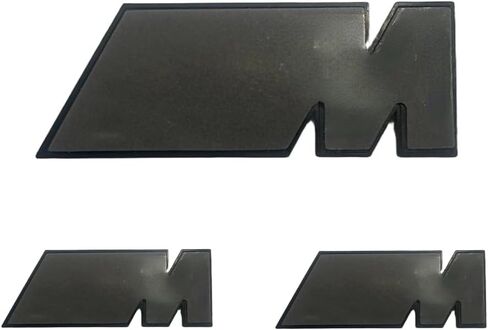Sport Side Emblems Kit ABS Car Badges for German Luxury Brand Vehicles,Compatible with 3/5/X Series Quick Installation,Includes 2 Sport Side Emblems + 1 Trunk Rear Boot Emblem (Black) in Saudi Arabia