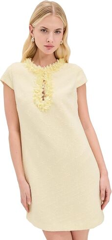 endless rose Women's Tweed Mini Dress with Floral Trim in Kuwait