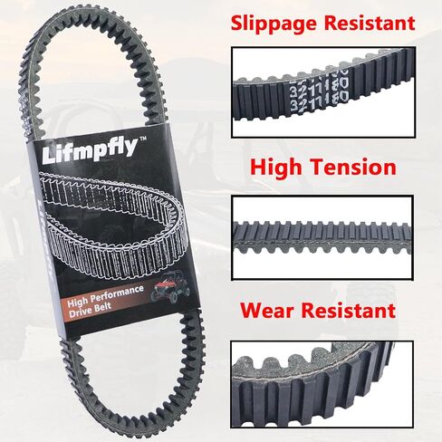 Drive Belt Heavy Duty for Polaris RZR XP 1000, XP 4 1000, Trail S 1000, General XP 1000, XP 4 1000, High Performance UTV CVT Drive Belt, Replace 3211180 27C4159 in Kuwait