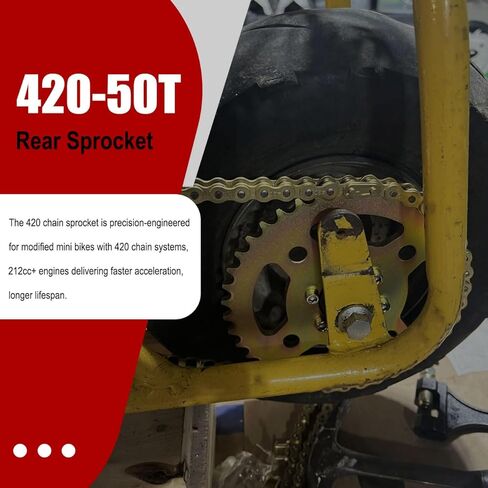 50T 6 Hole Sprocket High Speed Rear Chain # 40 41 420 for Coleman CT100U CC100X RB100 B100 for Monster Mega Moto MMB80 105 Motovox MBX10 FPR GMB100 Baja Doodle Bug DB30 Motovox MBX10 Mini Bike in Kuwait