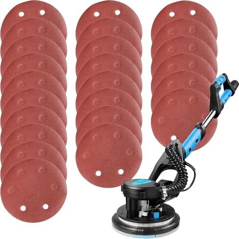 𝟐𝟎𝟐𝟓 𝐔𝐩𝐠𝐫𝐚𝐝𝐞𝐝 Drywall Sander, 780W Electric Drywall Sander with Vacuum Attachment and Labor-Saving Back Belt, 7 Variable Speed 900-1800RPM, Dustless Floor Sander for Popcorn Ceiling Floor in Saudi Arabia