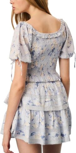 بلوزة Molly للسيدات من LOVESHACKFANCY، مقاس S، أزرق in Kuwait