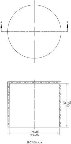 Caplugs 99394799 Plastic Sleeve Cap for Tube Ends. SC-3, PE-LD, Cap ID 3.000" Length 1.00", Red (Pack of 18) in Kuwait