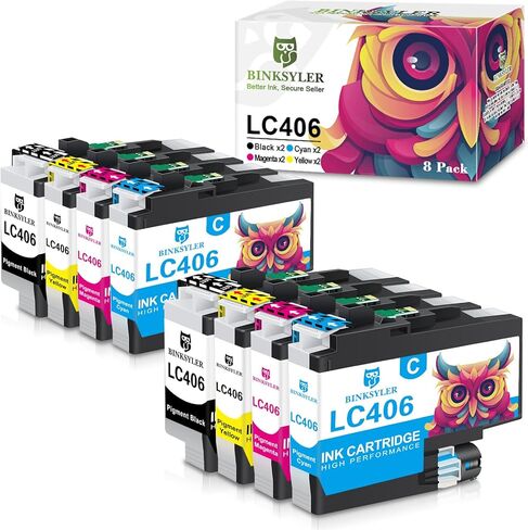 18 حزمة خراطيش حبر LC203، استبدال عالي الإنتاجية لخرطوشة Brother LC203XL LC203BK LC201 تعمل لطابعة MFC-J480DW MFC-J485DW MFC-J4620 MFC-J4420DW (6BK، 4C، 4M، 4Y) in Kuwait