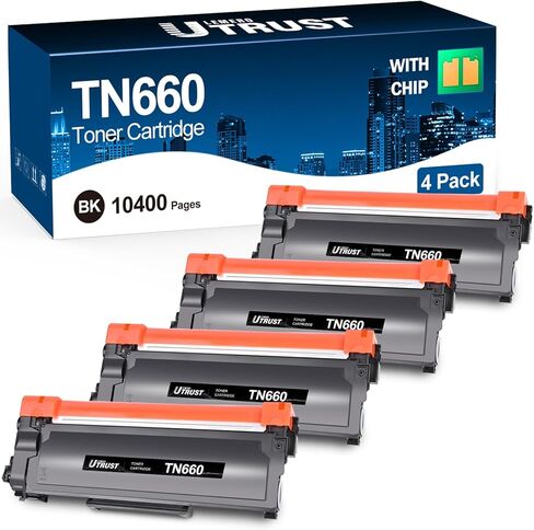 خرطوشة حبر بديلة TN660 متوافقة مع Brother TN660 TN-660 TN630 عالية الإنتاجية لـ HL-L2300D HL-L2380DW HL-L2320D DCP-L2540DW HL-L2340DW HL-L2360DW MFC-L2720DW (أسود، 4 عبوات) in Kuwait