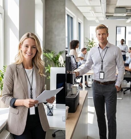 2 Pcs Breakaway Lanyards For ID Badges, Adjustable Quick Release Breakaway Lanyards Heavy Duty Black Neck Lanyard For ID Badges and Keys, Sturdy Round Thick Cord Safety Detachable Design (Black) in Kuwait