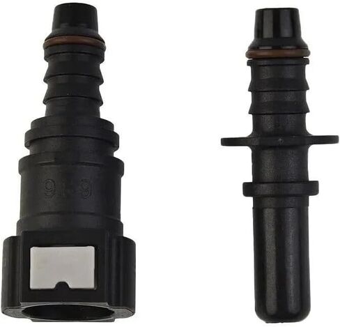 2set Engine Line Hose 9.89 Quick Release Connector With Hose Clamp For Car Motorcycle distintivo in Saudi Arabia