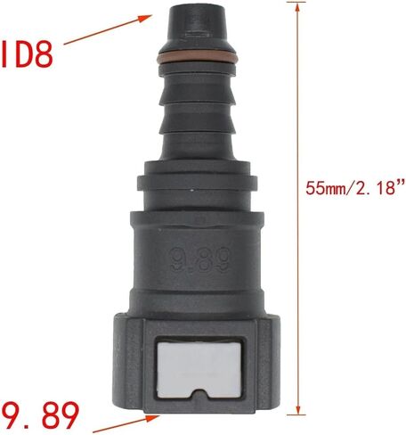 2set Engine Line Hose 9.89 Quick Release Connector With Hose Clamp For Car Motorcycle distintivo in Saudi Arabia