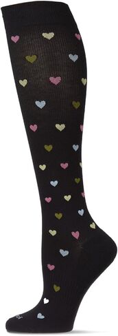 MeMoi Women's Multicolor Hearts Rayan Blend 8-15MMHG Graduated Compression Socks in Kuwait