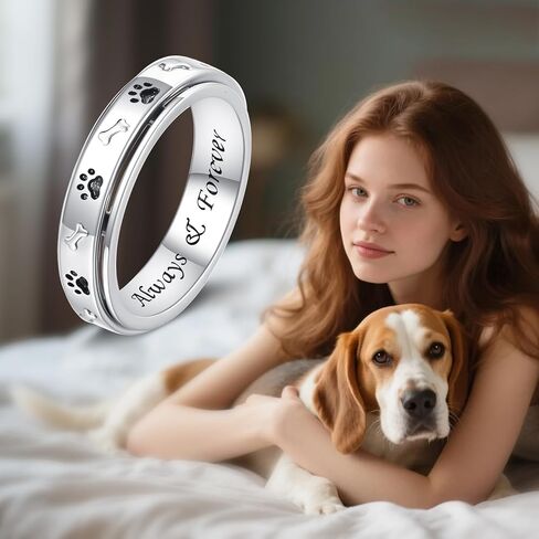 925 Sterling Silver Spinner Fidget Ring for Anxiety Stress Relieving Boredom ADHD Jewelry Birthday Gifts for Women Men in Saudi Arabia