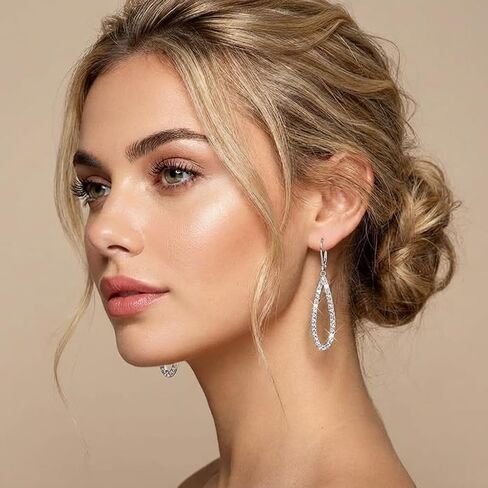 Leverback Dangle Drop Earrings for Women, Hypoallergenic Lightweight Minimalist Jewelry, Fashion Gift for Her, Birthday Anniversary in Saudi Arabia