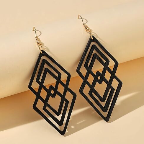 Boho Dangle Earrings For Women Large Funky 80s Hippie Earrings Big Earrings For Women Trendy in Kuwait