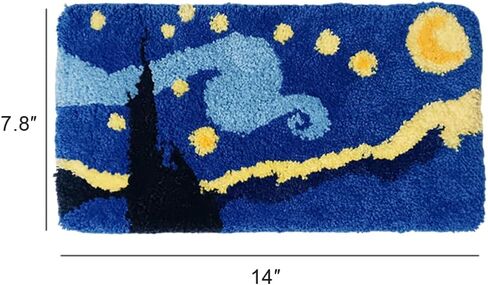Wrist Rest Cushion Rug for Keyboard Computer Cute Artistic Soft Tufted Gifts for Office Desk Decor (Starry Night) in Kuwait