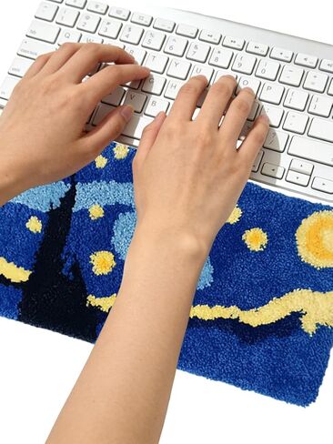 Wrist Rest Cushion Rug for Keyboard Computer Cute Artistic Soft Tufted Gifts for Office Desk Decor (Starry Night) in Kuwait