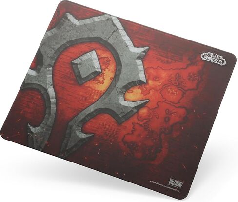 Blizzard Wow Game Glass Mouse Pad,Tempered Glass Hard Mousepad for Gaming,Ultra-Smooth Surface for Top Precision & Speed,Easy to Clean,Non-Slip Rubber Base,Official Licensed,13.8in*11.8in (Horde-Red) in Saudi Arabia