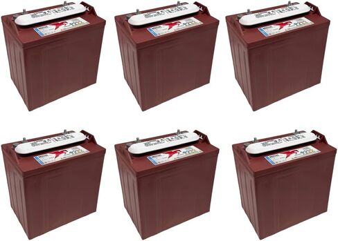 Trojan T-875 8V Deep-Cycle Flooded Battery, 170Ah, Golf Cart, Renewable Energy, Industrial, Marine Use (Pack of 6) in Kuwait