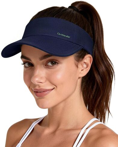 Sun Visor Hat for Women & Men – 3.2" Extended Brim, UPF 80+, Quick-Dry Sports Hat, Adjustable Fit, Running, Tennis, Golf in Kuwait