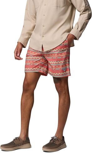 Columbia Mens PFG Rambler Printed Water Short, Rosewood Waved, X-Small x 8 in Saudi Arabia
