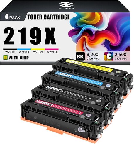 219X Toner Cartridges Compatible for HP 219X W2190X W2191X W2193X W2192X Toner Cartridge Work for HP Laserjet Pro 3202dn 3202dng 3202dw 3302fdn 3302fdw Printers in Saudi Arabia