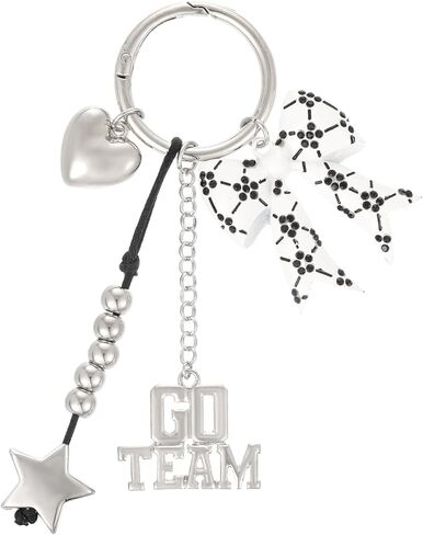 Soccer Keychains Bag Charm | Bow Soccer Charms for Car Key Purse | World Cup Game Day Outfits Team Spirit Accessories in Saudi Arabia