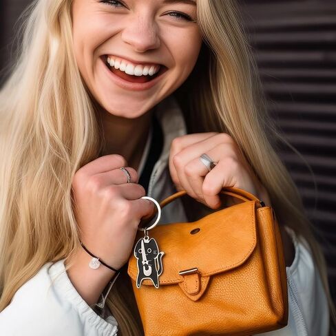 JATEBI Cute Black Cat Keychain 8 Pack, Kawaii Cat Keyring Charms for Backpack Purse Car Keys, Gifts for Cat Lovers & Animal Fans in Kuwait