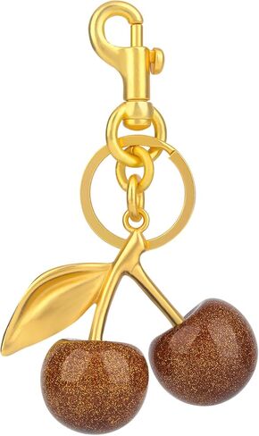 Cherry keychain,women's cute bag charms for purse and handbag accessoriesn,Christmas gift. in Saudi Arabia