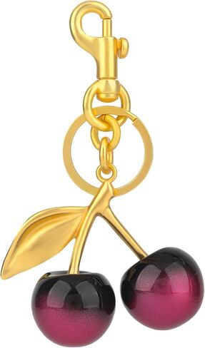 Cherry keychain,women's cute bag charms for purse and handbag accessoriesn,Christmas gift. in Saudi Arabia