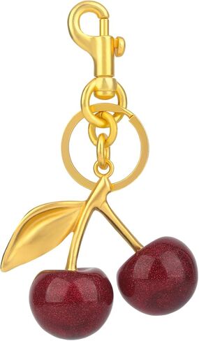 Cherry keychain,women's cute bag charms for purse and handbag accessoriesn,Christmas gift. in Saudi Arabia