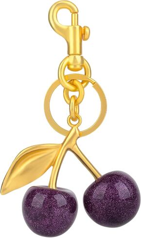 Cherry keychain,women's cute bag charms for purse and handbag accessoriesn,Christmas gift. in Saudi Arabia