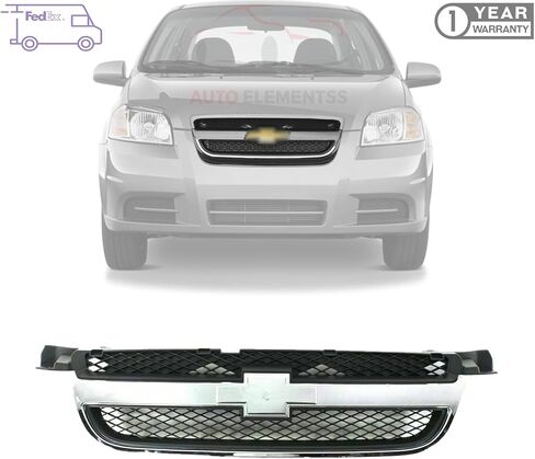 Grille Assembly For 2007-2011 Chevrolet Aveo Sedan Direct Replacement 96648529 in Kuwait