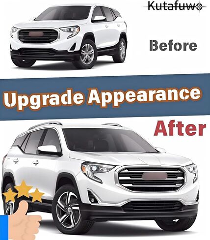 Front Bumper Upper Grille Grill For GMC Terrain SLT 2018 2019 2020 2021 Factory Style Easy Installation Black+Chrome Assembly in Kuwait