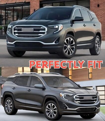 Front Bumper Upper Grille Grill For GMC Terrain SLT 2018 2019 2020 2021 Factory Style Easy Installation Black+Chrome Assembly in Kuwait