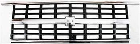 Garage-Pro Front Grille Assembly Kit For 1989 Chevrolet R2500, 1989-1991 Chevrolet Blazer, Models With Dual Rectangular Headlights, Chrome Shell, Silver Insert, Plastic in Saudi Arabia