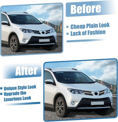 X AUTOHAUX No.531060R010 Front Upper Hood Bumper Grille Grill for Toyota RAV4 2013-2015 Front Upper Bumper Kidney Grille Grill 1 Pair Silver Tone in Saudi Arabia