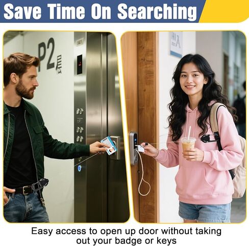 12 Pack Heavy Duty Retractable Keychain, Black Multitool Carabiner Badge Holder with Steel Cord, ID Clip Reel for Keys, Tools in Kuwait