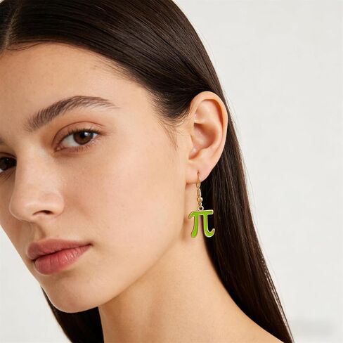 coadipress 9 Pairs Pi Earrings Set for Women Cute Greek Letter 3.14 Novelty Dangling Drop Earrings Mathematical Symbol Pi Day Math Teacher Earring Jewelry in Saudi Arabia